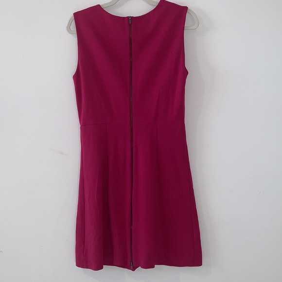 DVF Diane von Furstenberg Pink Carpreena Crew Neck A-Line Mini Sheath Dress sz 8 - Picture 8 of 16